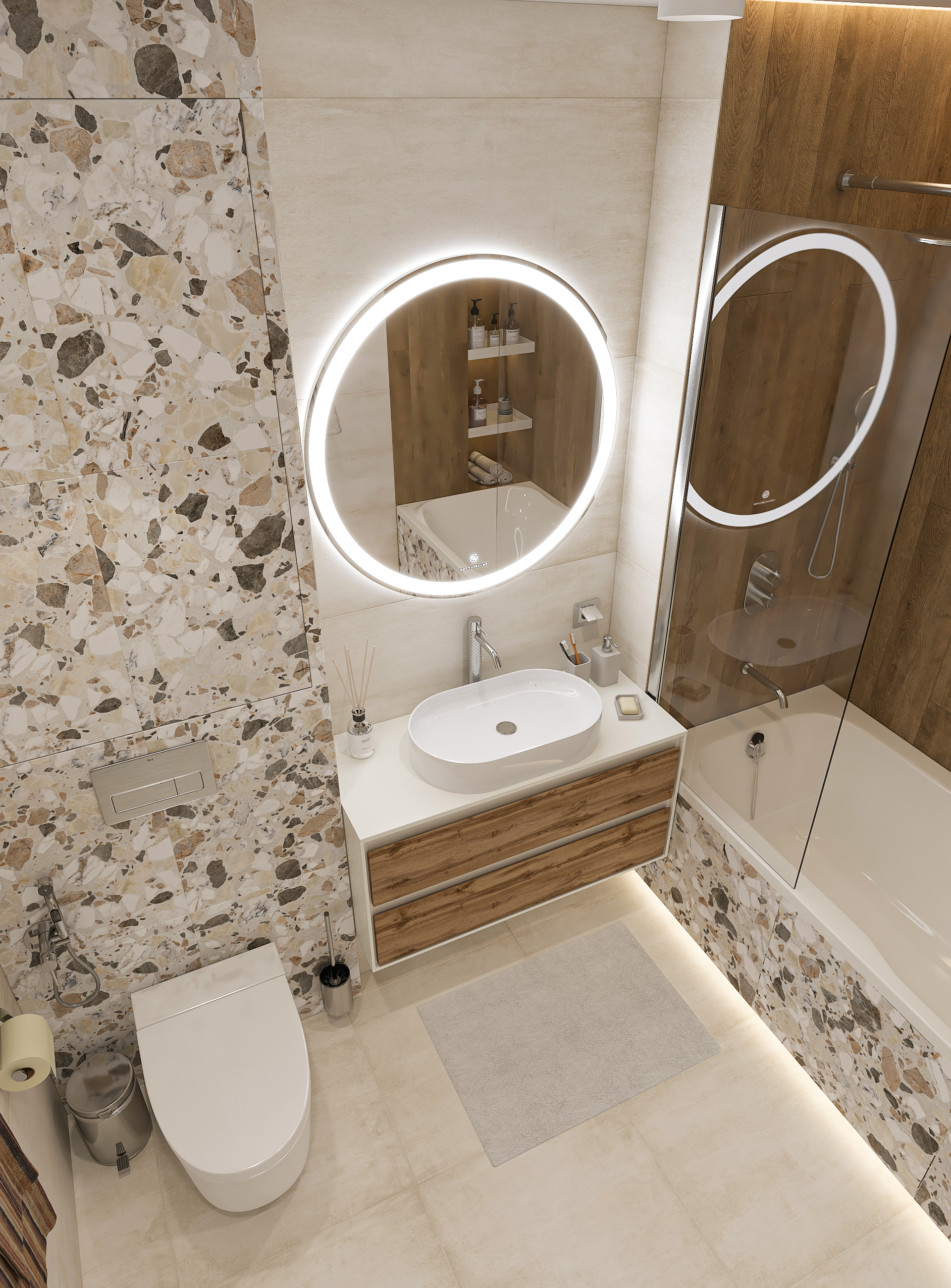 Дизайн-проект трёхкомнатной квартиры для молодой семьи в "ЖК АМГРАД" в Самаре