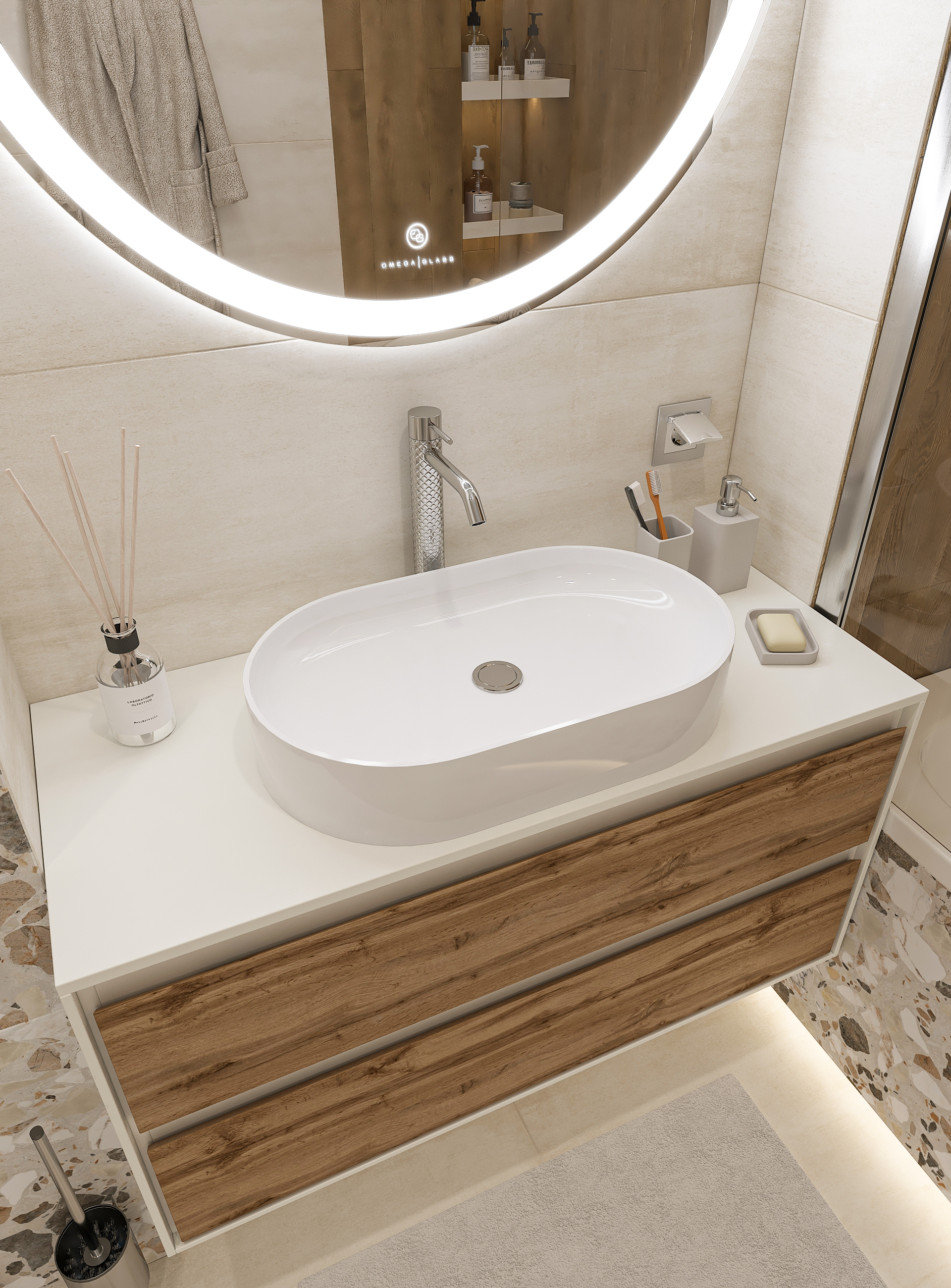 Дизайн-проект трёхкомнатной квартиры для молодой семьи в "ЖК АМГРАД" в Самаре